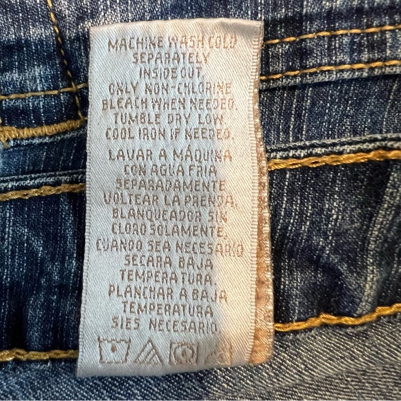 Phat Fashions Women's Dark Wash Distressed Stretchy Denim Blue Jeans Size 15 - Picture 9 of 11